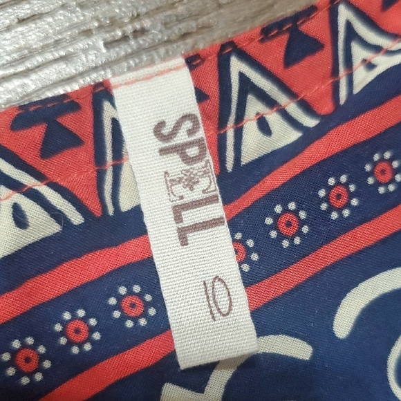 Spell Bohemian Red and Cream Jumpsuit - Picture 2 of 14